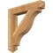 Ekena Millwork Funston Arts & Crafts Rough Sawn Bracket, Western Red Cedar, 4"W x 26"D x 26"H BKT04X26X26FST03RWR - alternate 1